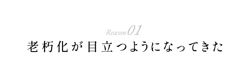 老朽化が目立つようになってきた